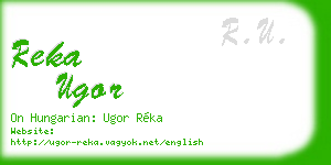 reka ugor business card