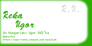 reka ugor business card